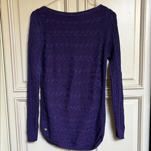 Purple Cable Knit Sweater 58% Cotton